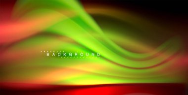 Neon parlayan dalga, sihirli enerji ve ışık arka plan