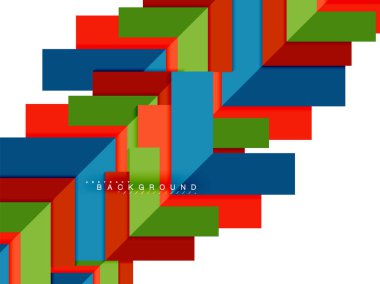 Çok renkli soyut geometrik şekiller, geometri arka plan web afiş için