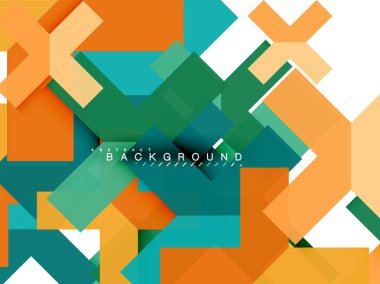 Çok renkli soyut geometrik şekiller, geometri arka plan web afiş için