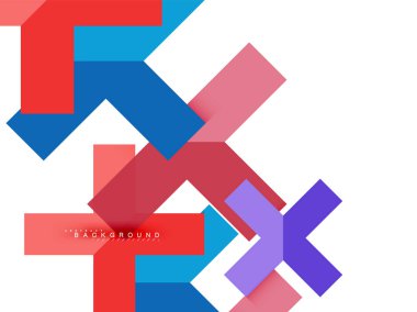 Çok renkli soyut geometrik şekiller, geometri arka plan web afiş için