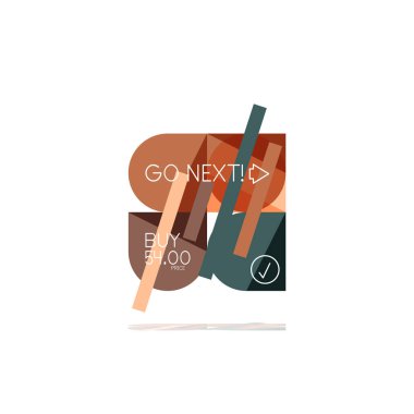 En az daire temiz soyut seçeneği adım Infographic tasarım öğesi, geometrik şekiller - Tur kareler, daireler ve satırları düzeni ile örnek metin