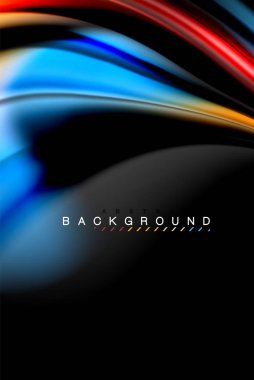 Sıvı sıvı renkler tasarım, renkli mermer veya plastik dalgalı doku arka plan, siyah, iş veya teknoloji sunu veya web broşür için parlak renkli öğeleri kapak tasarımı, duvar kağıdı