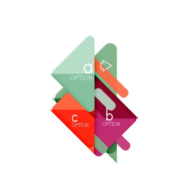 Üçgen veri görselleştirme tasarım, seçenek Infographic düzen