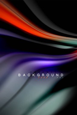 Sıvı sıvı renkler tasarım, renkli mermer veya plastik dalgalı doku arka plan, siyah, iş veya teknoloji sunu veya web broşür için parlak renkli öğeleri kapak tasarımı, duvar kağıdı