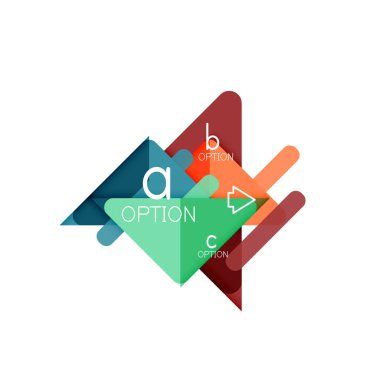 Üçgen veri görselleştirme tasarım, seçenek Infographic düzen