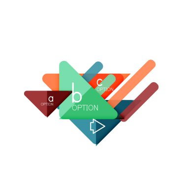 Üçgen veri görselleştirme tasarım, seçenek Infographic düzen