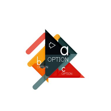 Üçgen veri görselleştirme tasarım, seçenek Infographic düzen