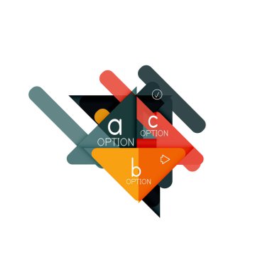 Üçgen veri görselleştirme tasarım, seçenek Infographic düzen