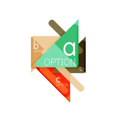 Üçgen veri görselleştirme tasarım, seçenek Infographic düzen