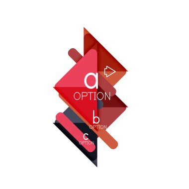 Üçgen veri görselleştirme tasarım, seçenek Infographic düzen