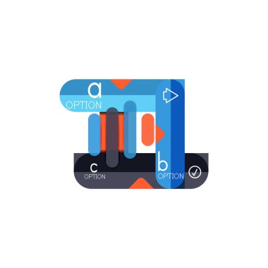 Özet satırları geometrik Infographic layoutabstract satırları geometrik Infographic düzeni, veri görselleştirme tasarım, seçeneği adım adım programı, web kutusu