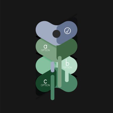 Düz tasarım geometrik infographics, ok şekli vektör etiket veya etiket, Fiyat etiketleri, promosyon rozet, simgesi tasarım, kağıt tarzı düzeni verileri grafik görselleştirme adım adım süreci için için teklif