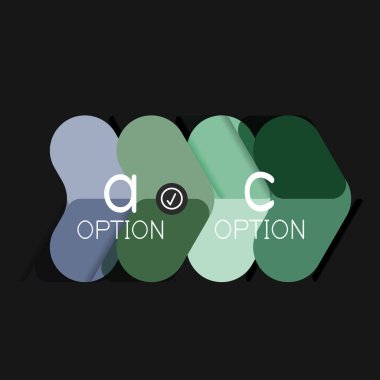 Düz tasarım geometrik infographics, ok şekli vektör etiket veya etiket, Fiyat etiketleri, promosyon rozet, simgesi tasarım, kağıt tarzı düzeni verileri grafik görselleştirme adım adım süreci için için teklif