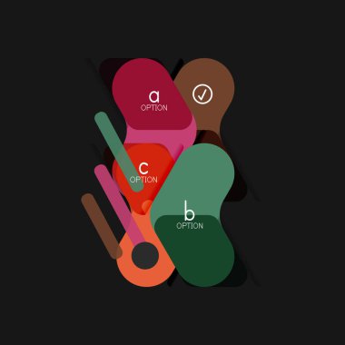 Düz tasarım geometrik infographics, ok şekli vektör etiket veya etiket, Fiyat etiketleri, promosyon rozet, simgesi tasarım, kağıt tarzı düzeni verileri grafik görselleştirme adım adım süreci için için teklif