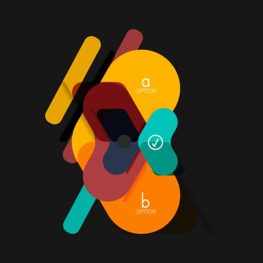 Düz tasarım geometrik infographics, ok şekli vektör etiket veya etiket, Fiyat etiketleri, promosyon rozet, simgesi tasarım, kağıt tarzı düzeni verileri grafik görselleştirme adım adım süreci için için teklif