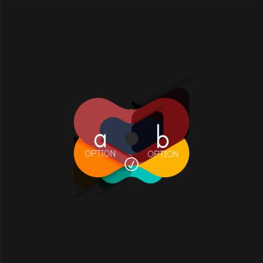 Düz tasarım geometrik infographics, ok şekli vektör etiket veya etiket, Fiyat etiketleri, promosyon rozet, simgesi tasarım, kağıt tarzı düzeni verileri grafik görselleştirme adım adım süreci için için teklif