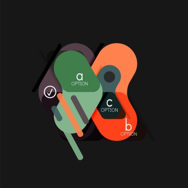 Düz tasarım geometrik infographics, ok şekli vektör etiket veya etiket, Fiyat etiketleri, promosyon rozet, simgesi tasarım, kağıt tarzı düzeni verileri grafik görselleştirme adım adım süreci için için teklif