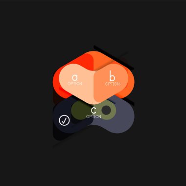 Düz tasarım geometrik infographics, ok şekli vektör etiket veya etiket, Fiyat etiketleri, promosyon rozet, simgesi tasarım, kağıt tarzı düzeni verileri grafik görselleştirme adım adım süreci için için teklif