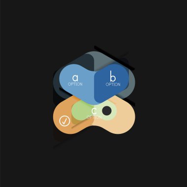 Düz tasarım geometrik infographics, ok şekli vektör etiket veya etiket, Fiyat etiketleri, promosyon rozet, simgesi tasarım, kağıt tarzı düzeni verileri grafik görselleştirme adım adım süreci için için teklif