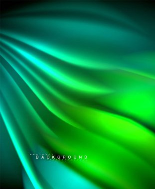 Neon holografik sıvı renkli dalga web, duvar kağıdı, desen, doku ve arka plan için