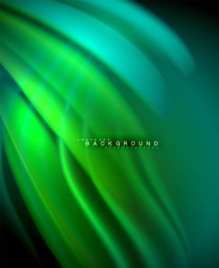 Neon holografik sıvı renkli dalga web, duvar kağıdı, desen, doku ve arka plan için