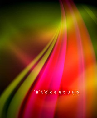 Neon holografik sıvı renkli dalga web, duvar kağıdı, desen, doku ve arka plan için