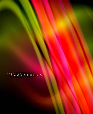 Neon holografik sıvı renkli dalga web, duvar kağıdı, desen, doku ve arka plan için