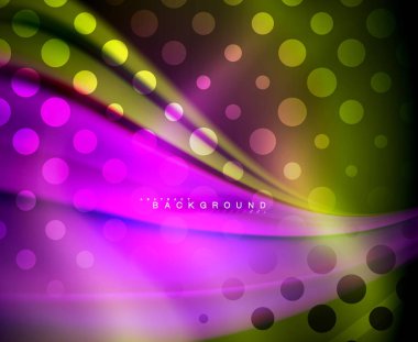 Neon holografik sıvı renkli dalga web, duvar kağıdı, desen, doku ve arka plan için