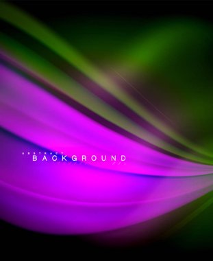 Neon holografik sıvı renkli dalga web, duvar kağıdı, desen, doku ve arka plan için