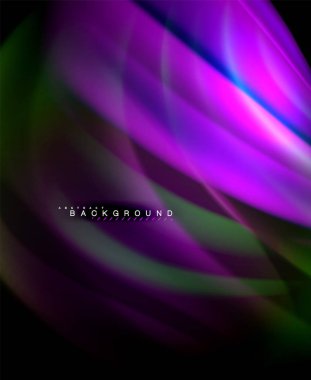 Neon holografik sıvı renkli dalga web, duvar kağıdı, desen, doku ve arka plan için