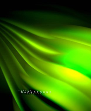 Neon holografik sıvı renkli dalga web, duvar kağıdı, desen, doku ve arka plan için