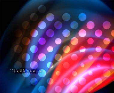 Neon holografik sıvı renkli dalga web, duvar kağıdı, desen, doku ve arka plan için