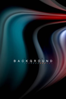 Sıvı sıvı renkler tasarım, renkli mermer veya plastik dalgalı doku arka plan, siyah, iş veya teknoloji sunu veya web broşür için parlak renkli öğeleri kapak tasarımı, duvar kağıdı