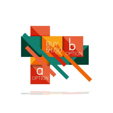 Kare seçeneğinin Infographic afiş. Bilgi ve veri görselleştirme, geometrik tasarım