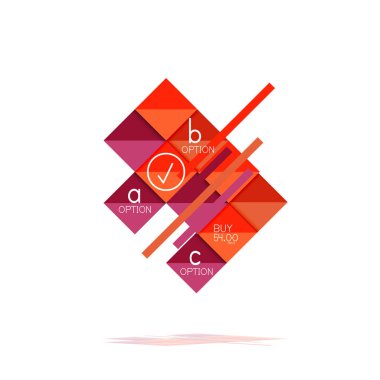 Kare seçeneğinin Infographic afiş. Bilgi ve veri görselleştirme, geometrik tasarım