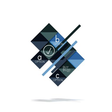 Kare seçeneğinin Infographic afiş. Bilgi ve veri görselleştirme, geometrik tasarım