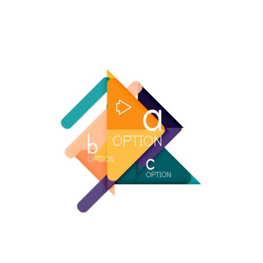 Üçgen veri görselleştirme tasarım, seçenek Infographic düzen