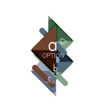 Üçgen veri görselleştirme tasarım, seçenek Infographic düzen