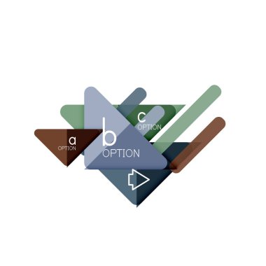 Üçgen veri görselleştirme tasarım, seçenek Infographic düzen