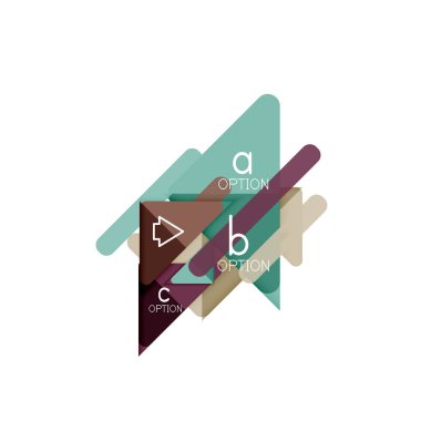 Üçgen veri görselleştirme tasarım, seçenek Infographic düzen