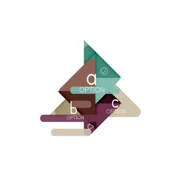 Üçgen veri görselleştirme tasarım, seçenek Infographic düzen