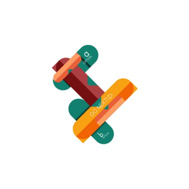 Özet satırları geometrik Infographic layoutabstract satırları geometrik Infographic düzeni, veri görselleştirme tasarım, seçeneği adım adım programı, web kutusu