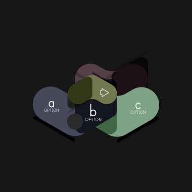 Düz tasarım geometrik infographics, ok şekli vektör etiket veya etiket, Fiyat etiketleri, promosyon rozet, simgesi tasarım, kağıt tarzı düzeni verileri grafik görselleştirme adım adım süreci için için teklif