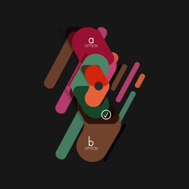 Düz tasarım geometrik infographics, ok şekli vektör etiket veya etiket, Fiyat etiketleri, promosyon rozet, simgesi tasarım, kağıt tarzı düzeni verileri grafik görselleştirme adım adım süreci için için teklif