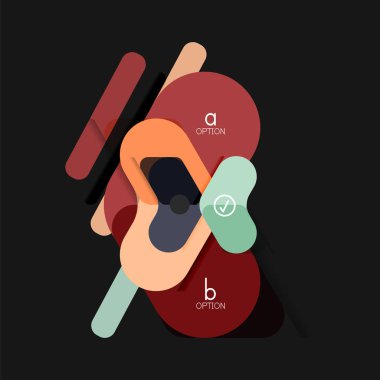 Düz tasarım geometrik infographics, ok şekli vektör etiket veya etiket, Fiyat etiketleri, promosyon rozet, simgesi tasarım, kağıt tarzı düzeni verileri grafik görselleştirme adım adım süreci için için teklif