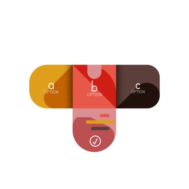 Infographics seçeneği ve adım adım içinde yuvarlak kareler, grafik, grafik, diyagram seçenekleri, parçalar, süreçleri ile unsuru