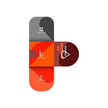 Infographics seçeneği ve adım adım içinde yuvarlak kareler, grafik, grafik, diyagram seçenekleri, parçalar, süreçleri ile unsuru