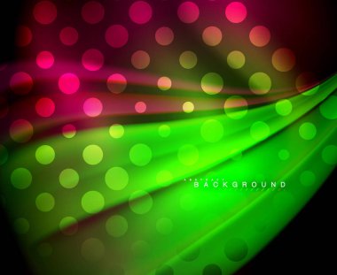 Neon holografik sıvı renkli dalga web, duvar kağıdı, desen, doku ve arka plan için