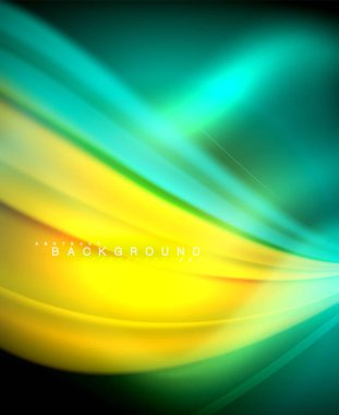 Neon holografik sıvı renkli dalga web, duvar kağıdı, desen, doku ve arka plan için