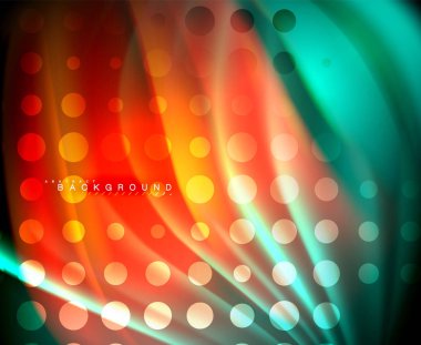 Neon holografik sıvı renkli dalga web, duvar kağıdı, desen, doku ve arka plan için